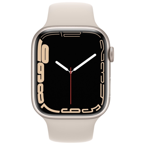 Refurbished - Apple Watch Series 7 (GPS) 45mm Starlight Aluminum Case with Starlight Sport Band