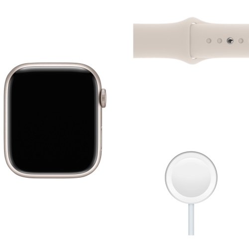 Refurbished - Apple Watch Series 7 (GPS) 45mm Starlight Aluminum Case with Starlight Sport Band