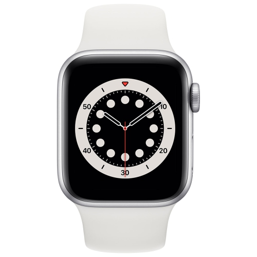 Apple Watch Series 6 (GPS + Cellular) 40mm Silver Aluminum Case with White Sport Band by APPLE - Refurbished condition - Image 2
