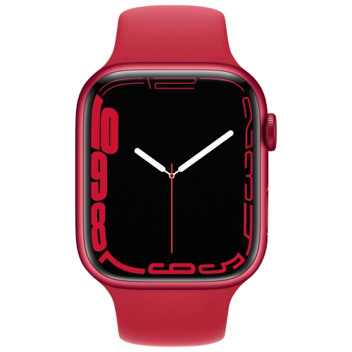 Apple Watch Series 7 (GPS) 45mm (PRODUCT)RED Aluminum Case with (PRODUCT)RED Sport Band by APPLE - Refurbished condition - Image 2