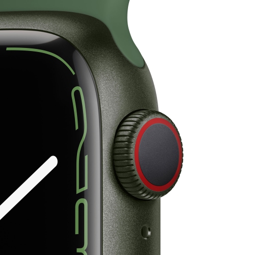 Apple Watch Series 7 (GPS + Cellular) 41mm Green Aluminum Case with Clover Sport Band by APPLE - Refurbished condition - Image 3