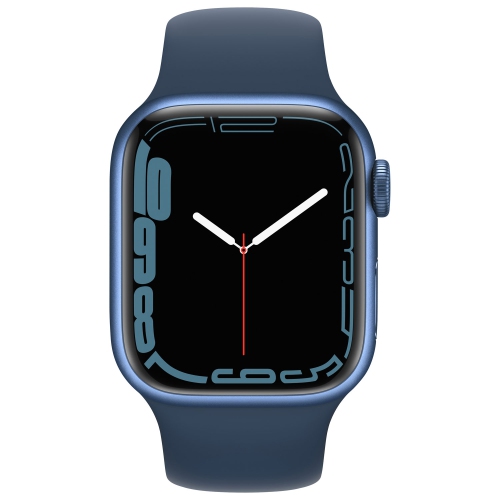 Apple Watch Series 7 (GPS) 41mm Blue Aluminum Case with Abyss Blue Sport Band by APPLE - Refurbished condition - Image 2