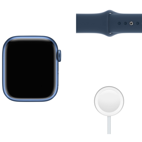 Apple Watch Series 7 (GPS) 41mm Blue Aluminum Case with Abyss Blue Sport Band by APPLE - Refurbished condition - Image 8