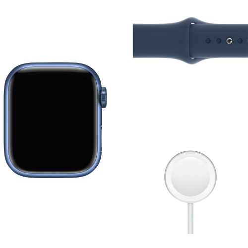 Apple Watch Series 7 (GPS) 41mm Blue Aluminum Case with Abyss Blue Sport Band by APPLE - Refurbished condition - Image 9