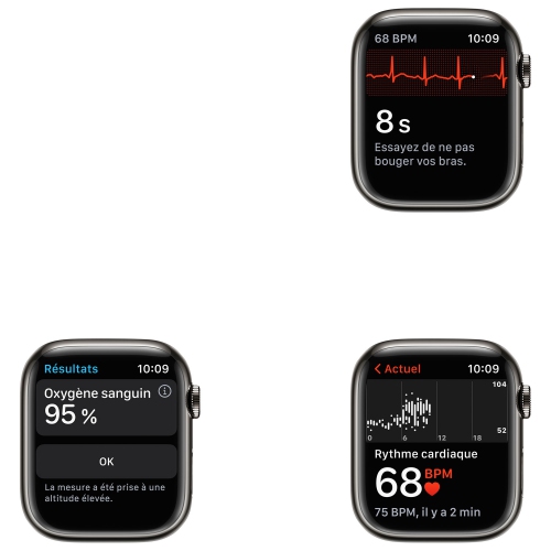 Apple Watch Series 7 (GPS + Cellular) 41mm Graphite Stainless Steel Case with Midnight Sport Band by APPLE - Refurbished condition - Image 7