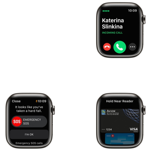 Apple Watch Series 7 (GPS + Cellular) 41mm Graphite Stainless Steel Case with Midnight Sport Band by APPLE - Refurbished condition - Image 10