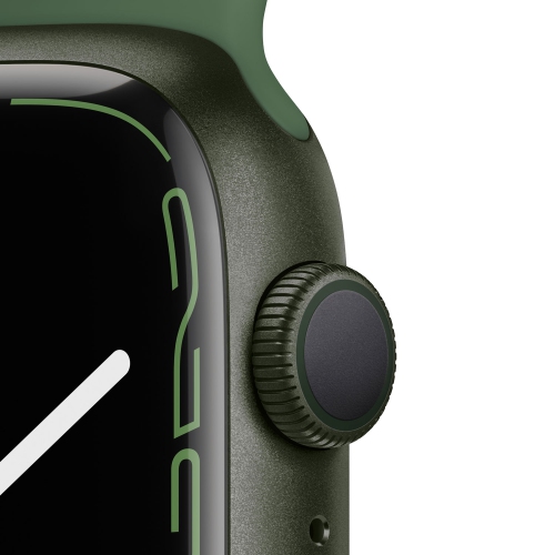 Apple Watch Series 7 (GPS) 45mm Green Aluminum Case with Clover Sport Band by APPLE - Refurbished condition - Image 3