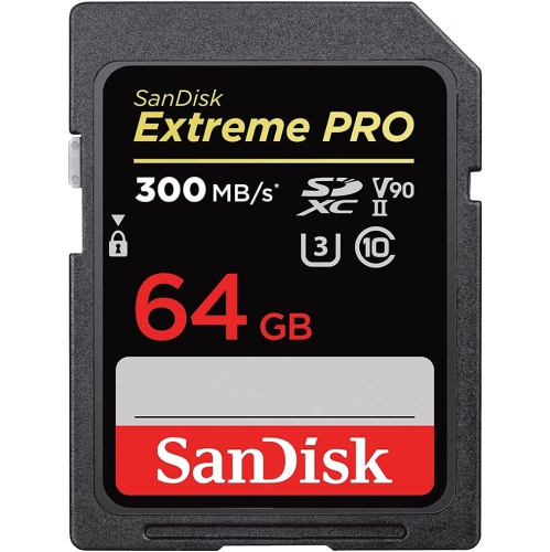 SanDisk 64GB Extreme Pro SDXC UHS-II Memory Card 300 MB/s