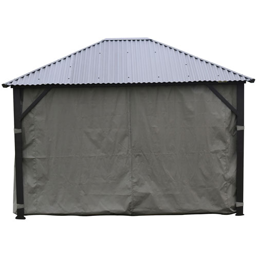 Corriveau Safezone Seasonal Curtain for 10’ x 12’ Gazebo - Grey