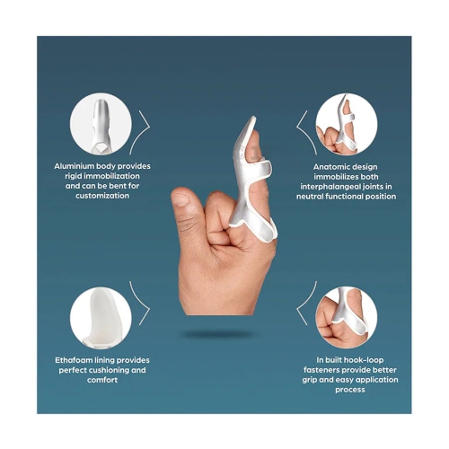 Aluminium Frog Finger Splint For Men & Women Fracture Injured Finger Immobilization Comfortable Paddding-Size : Universal