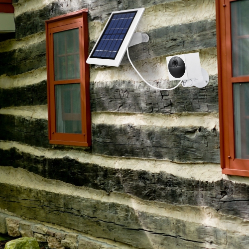 Wasserstein Solar Panel for WYZE Cam Outdoor - Power Your Surveillance Camera Continuously with 2W 5V Charging - Camera Not Included