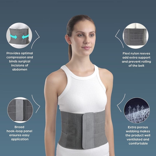 Ceinture de reliure abdominale pour femmes, respirante pour les soins postopératoires