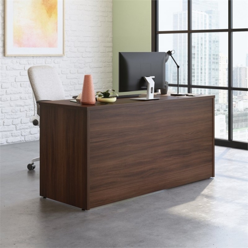 Sauder Affirm Engineered Wood 60" x 24" Computer Desk in Noble Elm/Brown