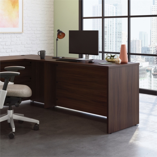 Sauder Affirm Engineered Wood 60" x 24" Computer Desk in Noble Elm/Brown