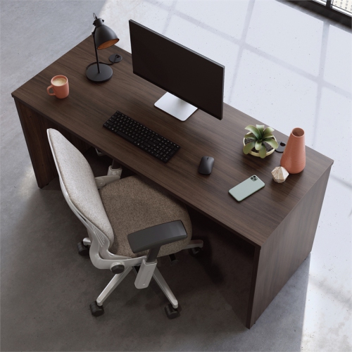 Sauder Affirm Engineered Wood 60" x 24" Computer Desk in Noble Elm/Brown