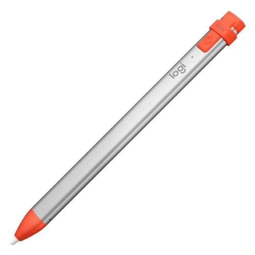 Logitech Crayon Digital Pencil for iPad - Silver/Orange - Open Box