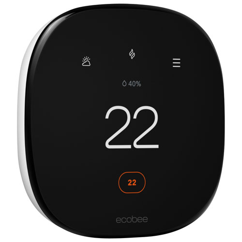 Thermostat intelligent Wi-Fi amélioré d'ecobee - Noir