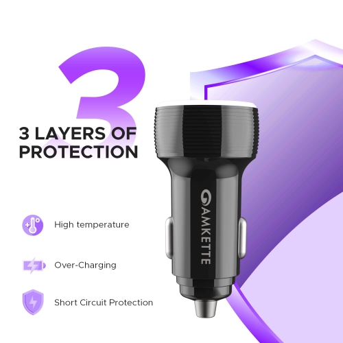 2 Port USB Chargeur rapide pour l'auto Quick Charge 3,0 Multi Protection Recharge dans l'auto