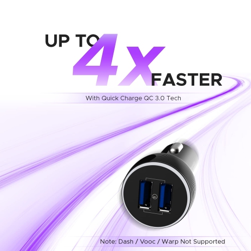 2 Port USB Chargeur rapide pour l'auto Quick Charge 3,0 Multi Protection Recharge dans l'auto