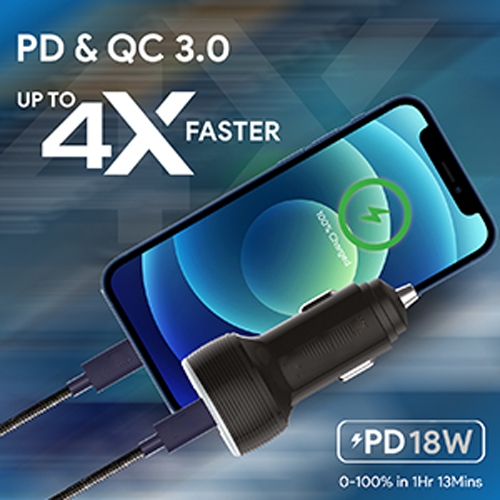 2 Port USB Chargeur rapide pour l'auto Quick Charge 3,0 Multi Protection Recharge dans l'auto