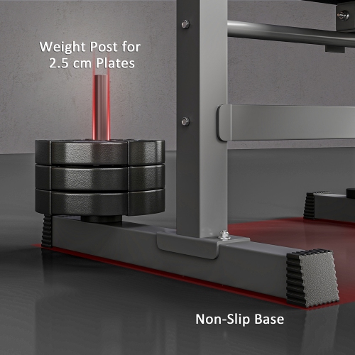 Banc de musculation réglable Soozier, banc de musculation pliable avec support à haltère et station d'accueil pour gymnase à domicile, banc