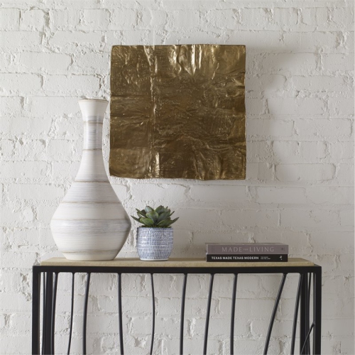 Uttermost Archive Organic Shape Contemporary Aluminum Wall Decor in Brass