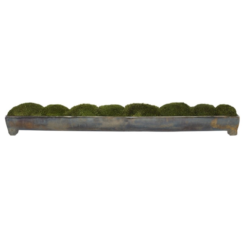 Uttermost Canal Aluminum Moss Centerpiece in Green/Colorful Oxidized Bronze