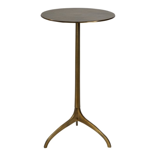 Uttermost Beacon Contemporary Aluminum Accent Table in Antique Gold