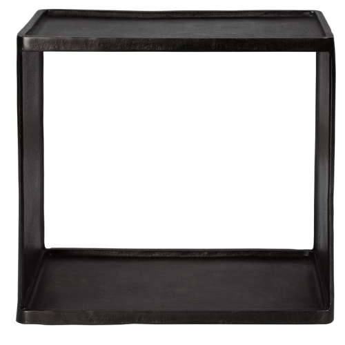 Uttermost Derwent Contemporary Aluminum Side Table in Dark Nickel