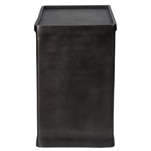 Uttermost Derwent Contemporary Aluminum Side Table in Dark Nickel