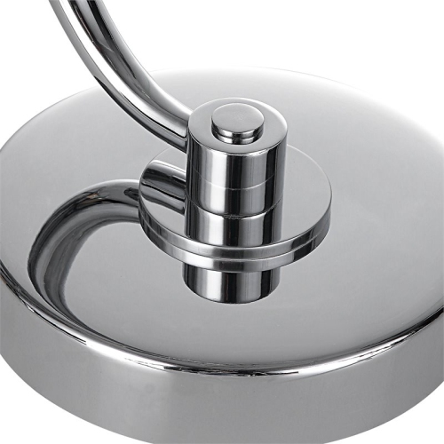 Uttermost Waveney Iron Metal and Crystal Drink Table in Polished Nickel