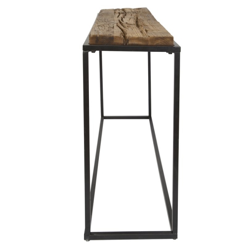 Uttermost Holston Salvaged Wood and Iron Console Table in Oak