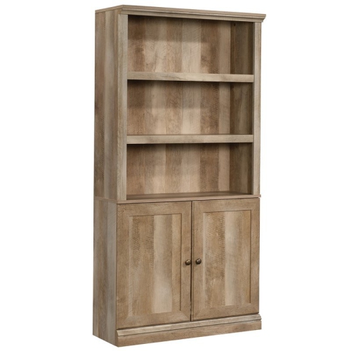 PEMBERLY ROW  Storage 3-Shelf 2-Door Tall Wood Bookcase In Oak