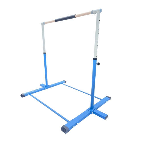 GymPro Kids Expandable Gymnastics Bar Height Adjustable 3 to 5 FT with Gloves, Gymnastic Training Junior Bar with Padded Handrail, Professional