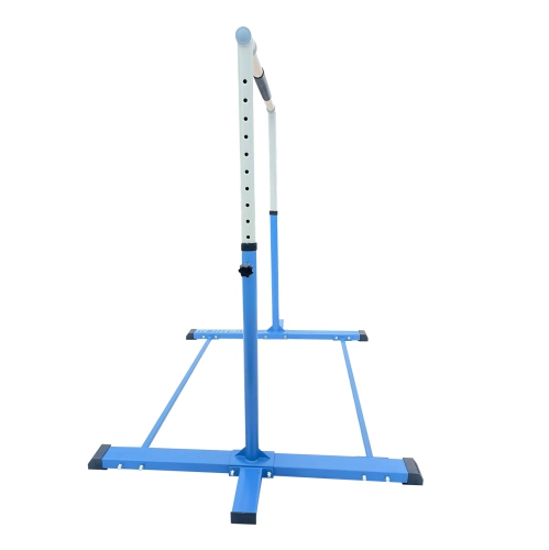 GymPro Kids Expandable Gymnastics Bar Height Adjustable 3 to 5 FT with Gloves, Gymnastic Training Junior Bar with Padded Handrail, Professional