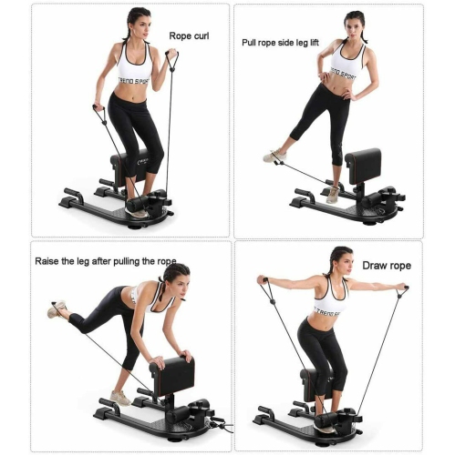 X Factor™ Multi Function Deep Sissy Squat Bench 8 in 1 Home Gym Workout Station Leg and AB Exercise Machine, with 2x Exercise Handles Abdominal