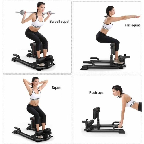 X Factor™ Multi Function Deep Sissy Squat Bench 8 in 1 Home Gym Workout Station Leg and AB Exercise Machine, with 2x Exercise Handles Abdominal
