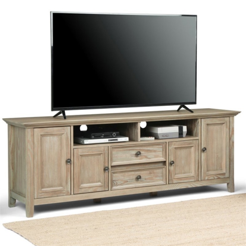 Trent Home Contemporary 72" TV Stand in Distressed Gray