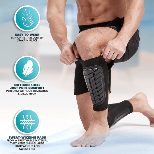 Football Shin Guard Extreme for Football Games Beginner, Running, Jogging, Cycling, Fitness