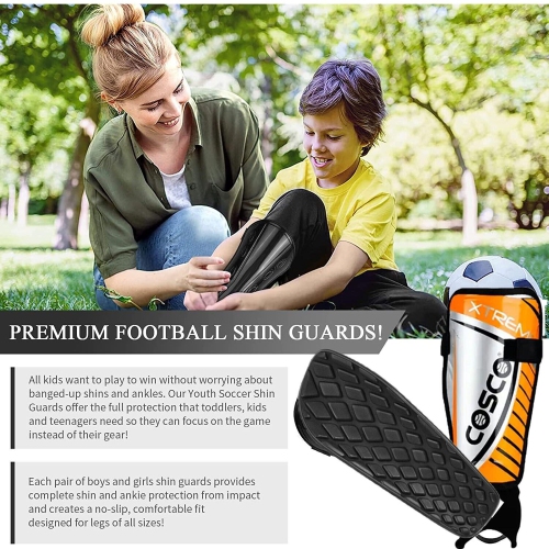 Football Shin Guard Extreme for Football Games Beginner, Running, Jogging, Cycling, Fitness