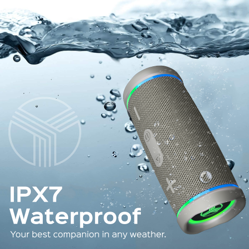 TREBLAB HD77 Bluetooth Speaker - Powerful 360° Sound with Impactful Bass, 30W Portable Wireless Audio, 20H Battery, IPX7 Waterproof, TWS Stereo