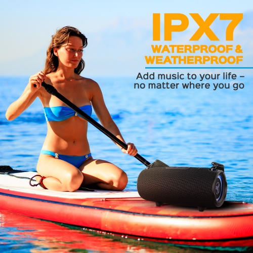 TREBLAB HD-Max - Loud Bluetooth Stereo Speakers, 60W, 20H Playtime, Powerbank, IPX7 Outdoor Portable Speaker, TWS, Deep Bass, Waterproof Bluetooth