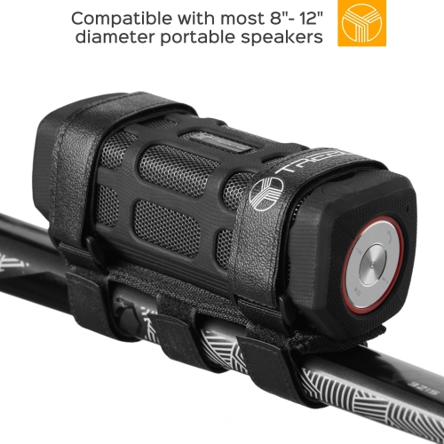 Treblab Bluetooth Speaker Mount - Universal Speaker Mount for Bike, Golf Cart Railing - Adjustable Strap Holder Compatible with Most Portable Speakers