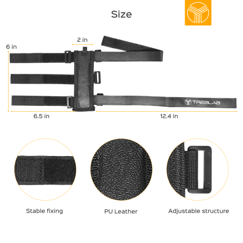 Treblab Bluetooth Speaker Mount - Universal Speaker Mount for Bike, Golf Cart Railing - Adjustable Strap Holder Compatible with Most Portable Speakers