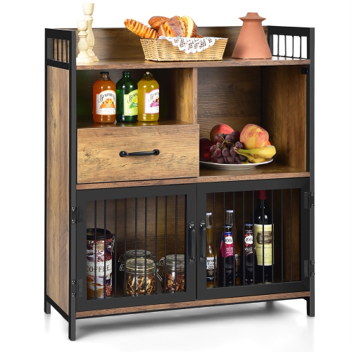 Costway Buffet Server Sideboard Kitchen Storage Cabinet w/ Drawer ...