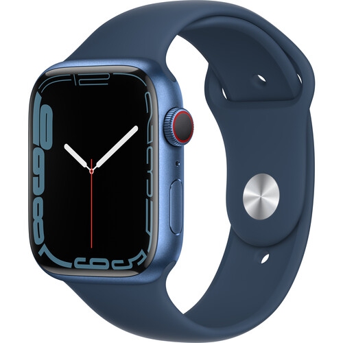 APPLE  Watch Series 7 Gps, 45MM Aluminum Case With Abyss Sport Band - Regular In Blue