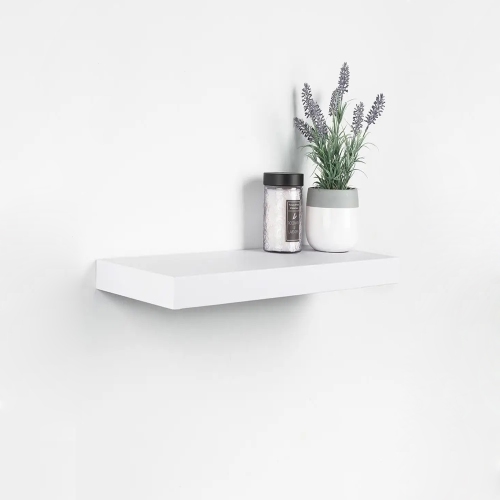 ITY International - Mini Individual Wooden Floating Shelf, 16" x 5.1" x 1.5", White