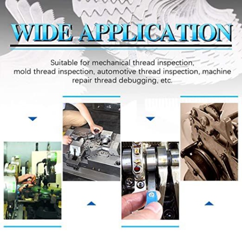 Diagramme d'angle de jauge centrale Modèle Inch vis métrique 55/60 Jauge de pas de filetage Outils de mesure du tour