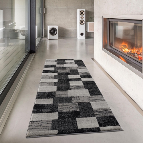 RUG BRANCH  Contemporary Geometric Checkered Indoor Rug