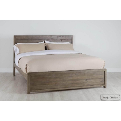 Rustic Classics Whistler Reclaimed Wood Platform Bed in Grey